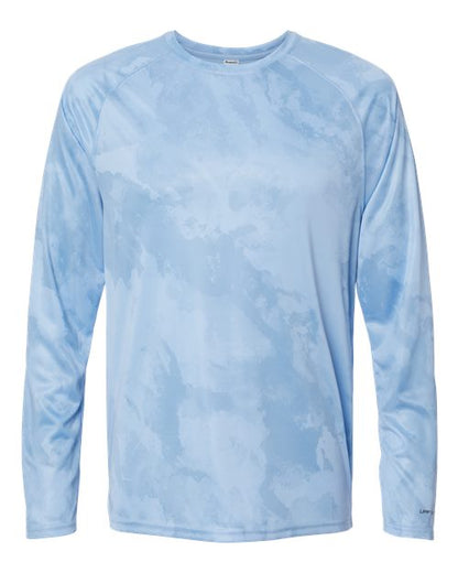 Paragon Unisex Cabo Camo Performance Long Sleeve T-Shirt - Blue Mist Front