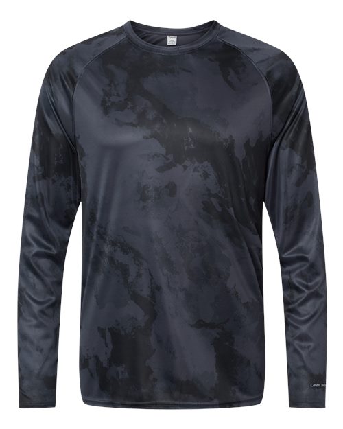 Paragon Unisex Cabo Camo Performance Long Sleeve T-Shirt - Graphite Front
