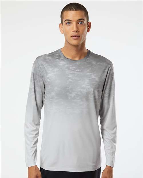 Paragon Unisex Montauk Oceanic Fade Performance Long Sleeve T-Shirt - Model Front