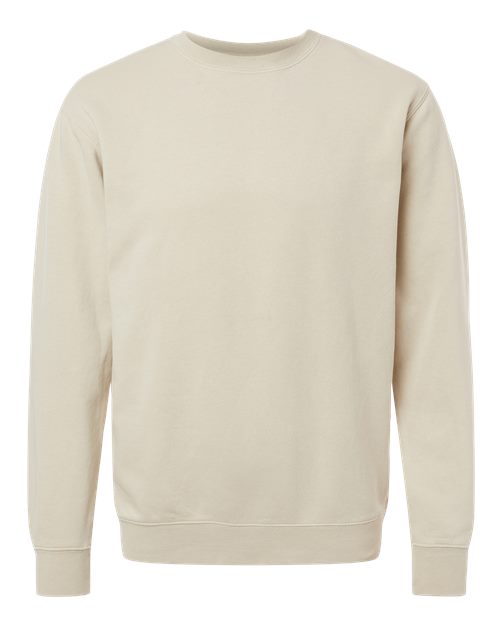Independent Trading Co. Unisex Midweight Pigment-Dyed Crewneck Sweatshirt - Pigment Ivory Front