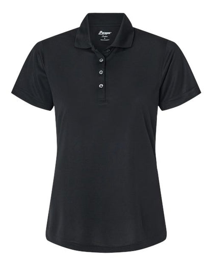 Paragon Women's Saratoga Performance Mini Mesh Polo - Black Front