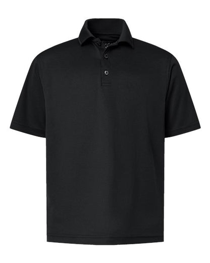 Paragon Youth Saratoga Performance Mini Mesh Polo - Black Front
