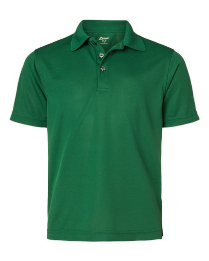 Paragon Youth Saratoga Performance Mini Mesh Polo - Hunter Green Front