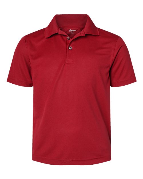 Paragon Youth Saratoga Performance Mini Mesh Polo - Red Front