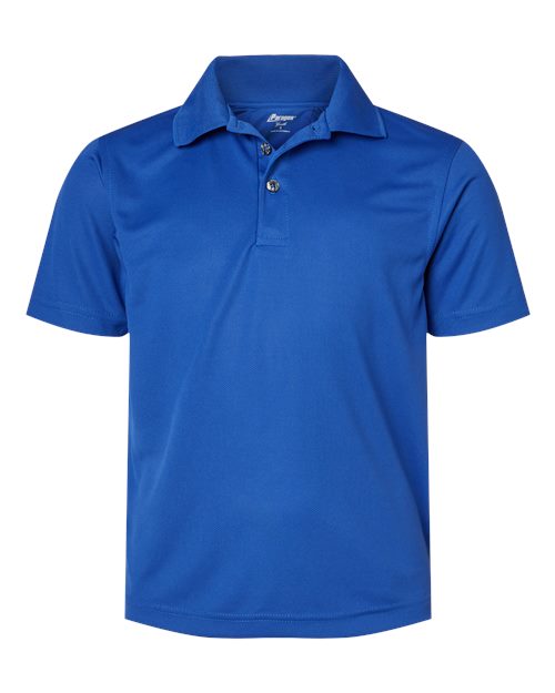 Paragon Youth Saratoga Performance Mini Mesh Polo - Royal Front