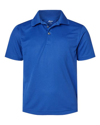 Paragon Youth Saratoga Performance Mini Mesh Polo - Royal Front