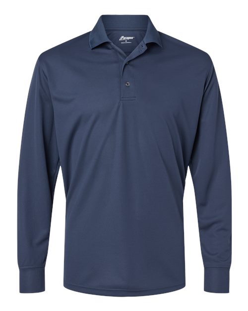Paragon Men's Prescott Long Sleeve Polo - Navy Front