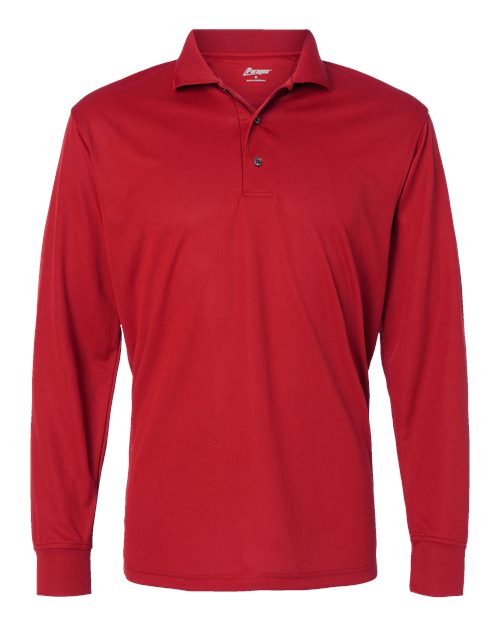 Paragon Men's Prescott Long Sleeve Polo - Red Front