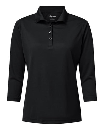 Paragon Women's Lady Palm Three-Quarter Sleeve Polo - Black Front