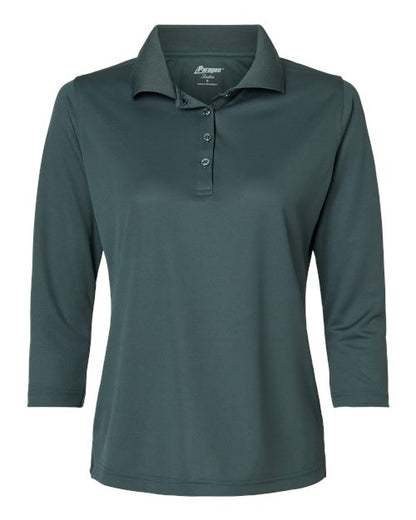Paragon Women's Lady Palm Three-Quarter Sleeve Polo - Carbon Front