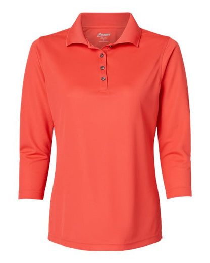 Paragon Women's Lady Palm Three-Quarter Sleeve Polo - Melon Front