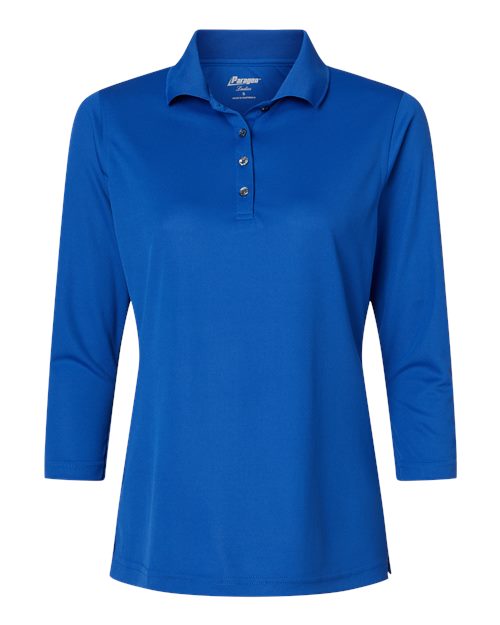 Paragon Women's Lady Palm Three-Quarter Sleeve Polo - Royal Front
