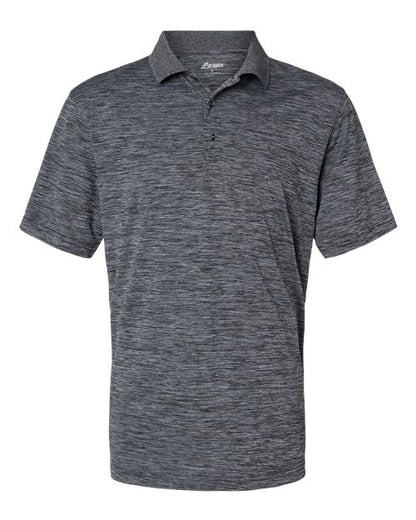 Paragon Men's Dakota Striated Heather Polo - Black Heather Front