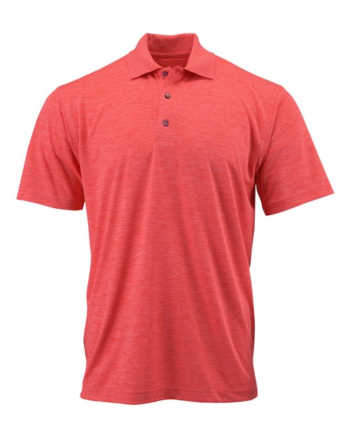 Paragon Men's Dakota Striated Heather Polo - Melon Heather Front
