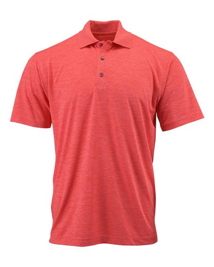 Paragon Men's Dakota Striated Heather Polo - Melon Heather Front