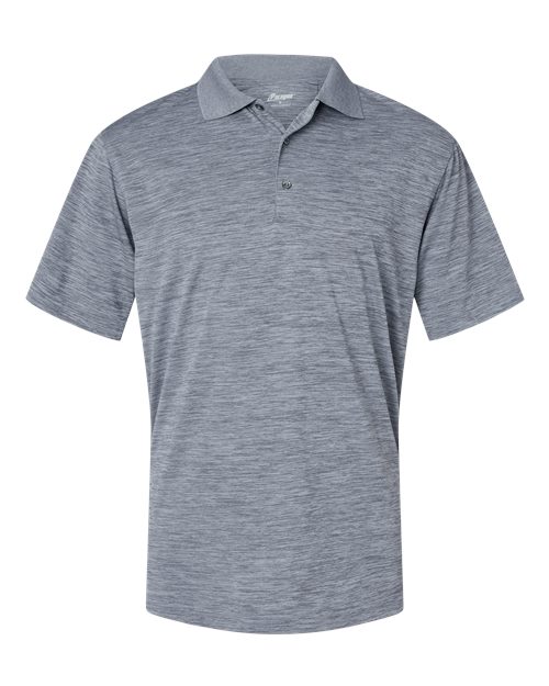 Paragon Men's Dakota Striated Heather Polo - Steel Grey Heather Front