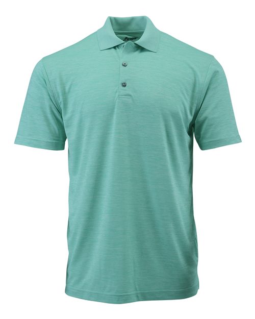 Paragon Men's Dakota Striated Heather Polo - Surf Green Heather Front