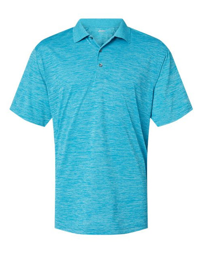 Paragon Men's Dakota Striated Heather Polo - Turquoise Heather Front