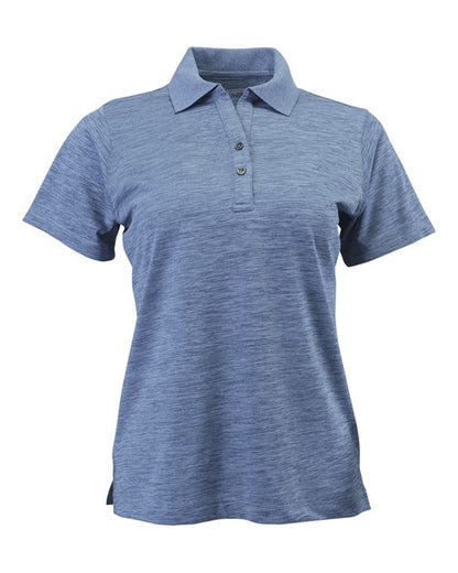 Paragon Women's Dakota Striated Heather Polo - Peri Blue Heather Front