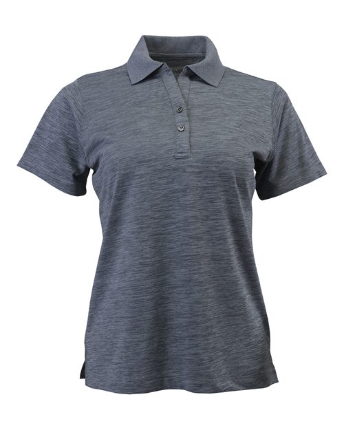 Paragon Women's Dakota Striated Heather Polo - Steel Grey Heather Front