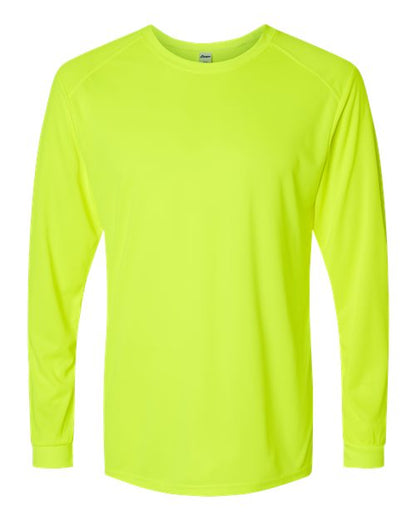 Paragon Unisex Long Islander Performance Long Sleeve T-Shirt - Safety Green Front