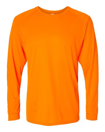 Paragon Unisex Long Islander Performance Long Sleeve T-Shirt - Neon Orange Front