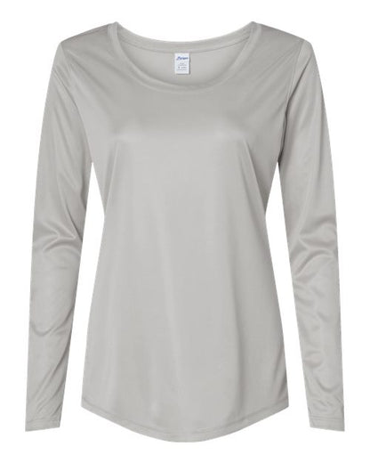 Paragon Women's Long Islander Performance Long Sleeve T-Shirt - Aluminum Front