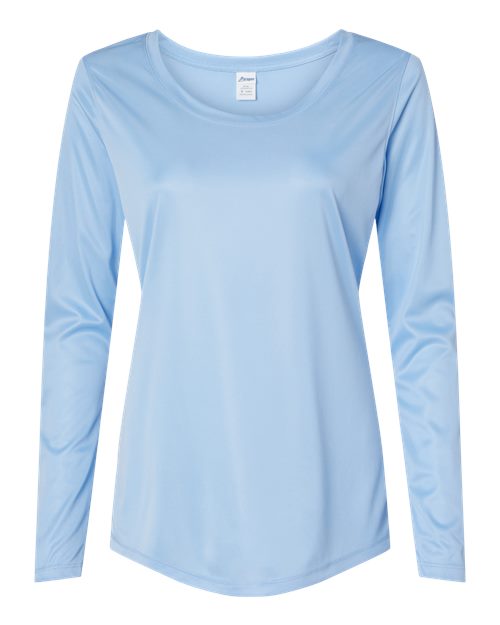 Paragon Women's Long Islander Performance Long Sleeve T-Shirt - Blue Mist Front