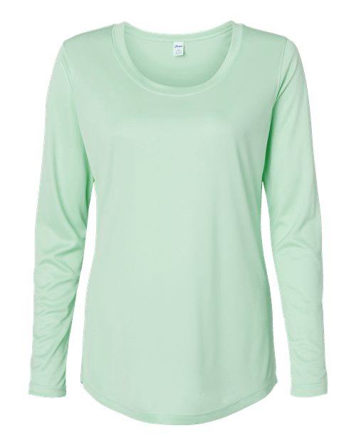 Paragon Women's Long Islander Performance Long Sleeve T-Shirt - Mint Green Front