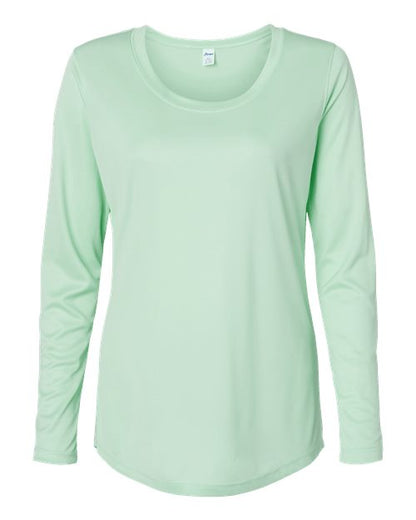 Paragon Women's Long Islander Performance Long Sleeve T-Shirt - Mint Green Front