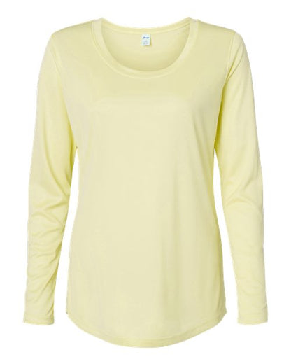 Paragon Women's Long Islander Performance Long Sleeve T-Shirt - Pale Yellow Front