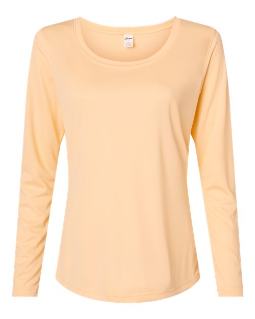Paragon Women's Long Islander Performance Long Sleeve T-Shirt - Peach Front