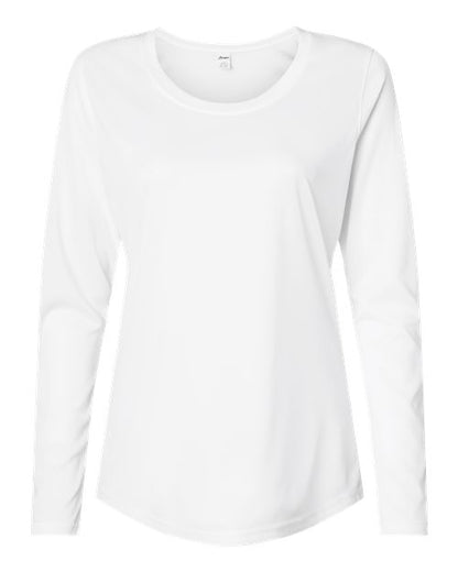 Paragon Women's Long Islander Performance Long Sleeve T-Shirt - White Front