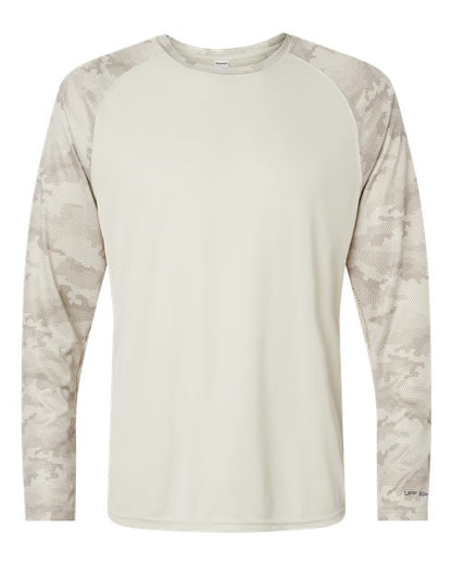 Paragon Unisex Cayman Performance Camo Colorblocked Long Sleeve T-Shirt - Sand Front