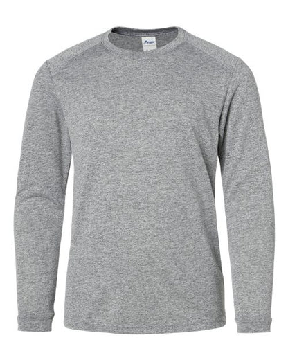 Paragon Youth Long Islander Performance Long Sleeve T-Shirt - Heather Grey Front
