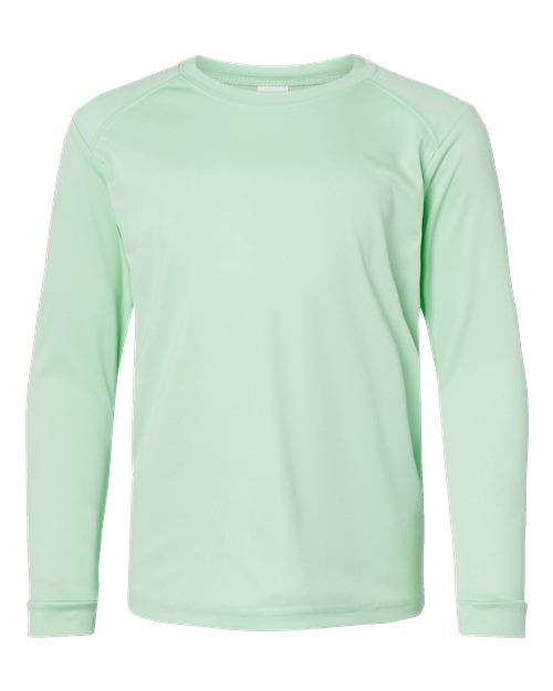 Paragon Youth Long Islander Performance Long Sleeve T-Shirt - Mint Green Front