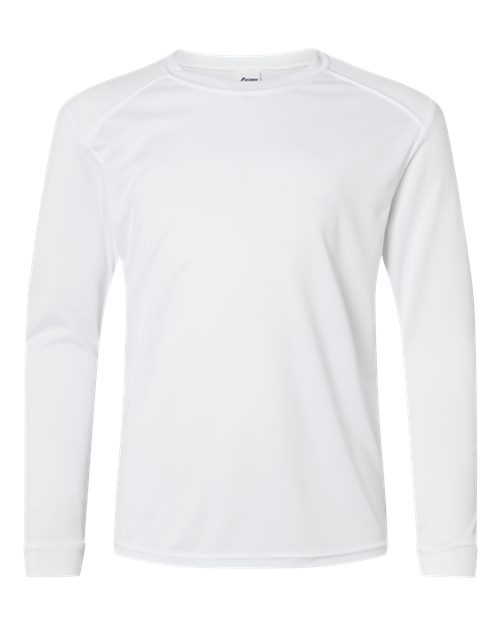 Paragon Youth Long Islander Performance Long Sleeve T-Shirt - White Front