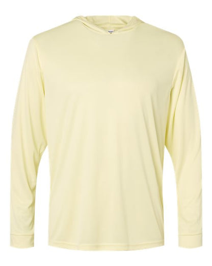 Paragon Unisex Bahama Performance Hooded Long Sleeve T-Shirt - Pale Yellow Front