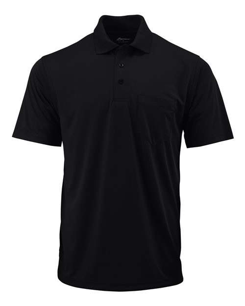 Paragon Men's Snag Proof Polo with Pocket - Black Front