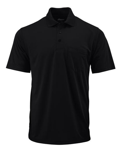 Paragon Men's Snag Proof Polo with Pocket - Black Front