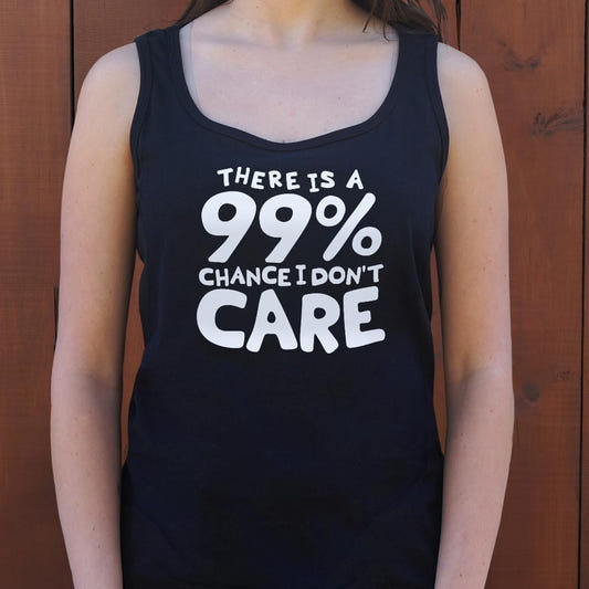 There Is a 99% Chance I Don't Care graphic Women's Tank Top in Midnight