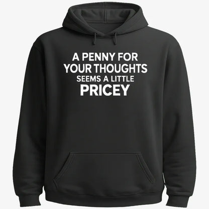 A Penny for Your Thoughts Seems a Little Pricey-Hoodie-Black