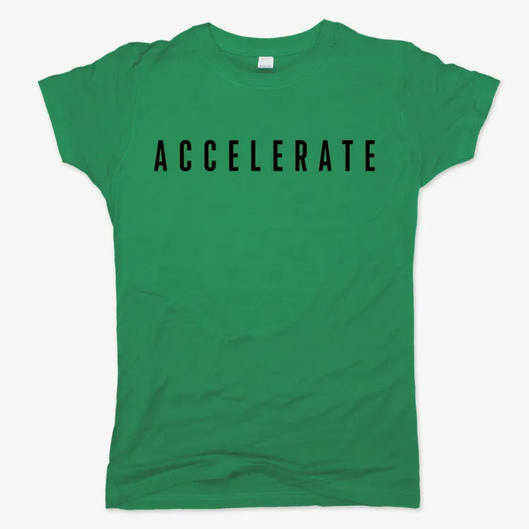 ACCELERATE-Women's T-Shirt-Lucky Green