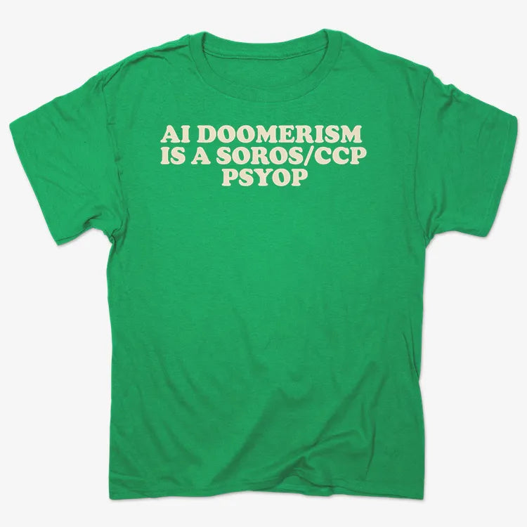 AI DOOMERISM IS A SOROS/CCP PSYOP-Men's T-Shirt-Kelly Green Heather