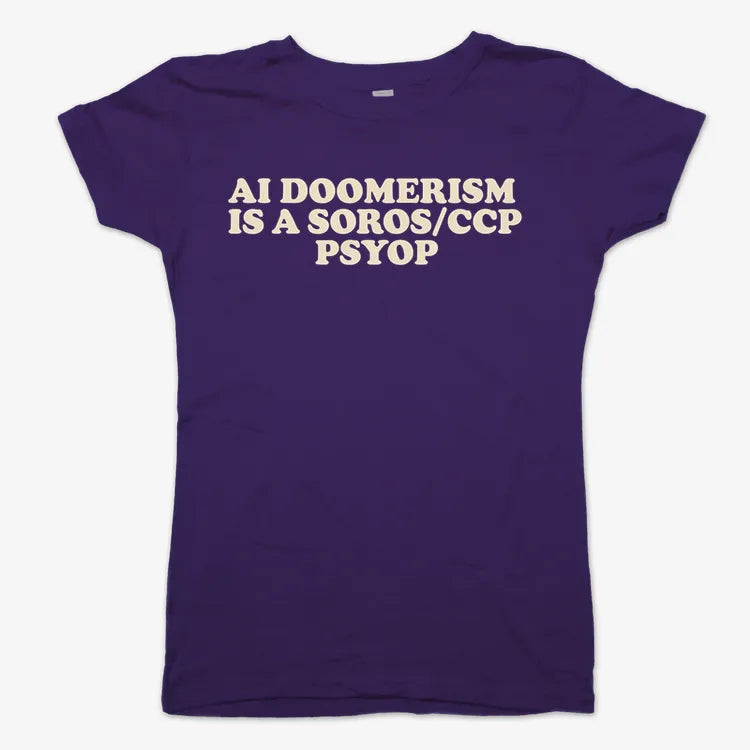 AI DOOMERISM IS A SOROS/CCP PSYOP-Women's T-Shirt-Violet