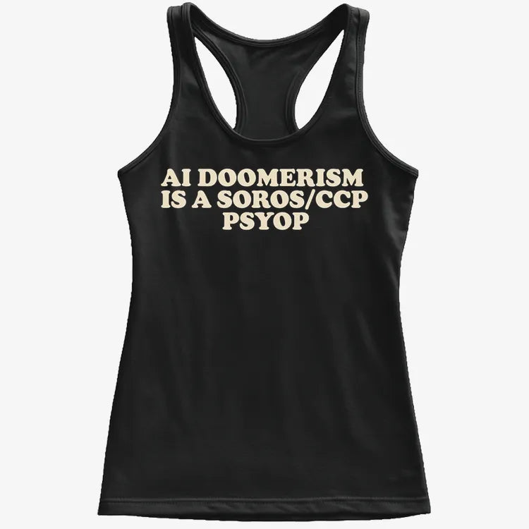 AI DOOMERISM IS A SOROS/CCP PSYOP-Women's Tank Top-Midnight