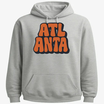 ATLANTA Groovy Grphic-Hoodie-Gray Heather