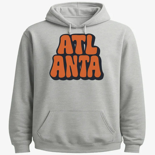 ATLANTA Groovy Grphic-Hoodie-Gray Heather