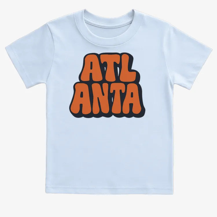 ATLANTA Groovy Grphic-Kids T-Shirt-Blue