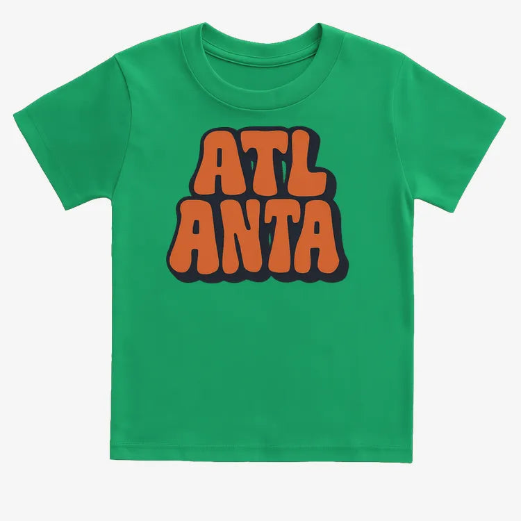 ATLANTA Groovy Grphic-Kids T-Shirt-Green